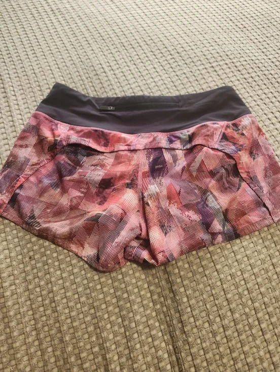 Lululemon Speed Up Short Sz 4 *2.5" In Sun Dazed Multi Pink Super Dark - Picture 11 of 14
